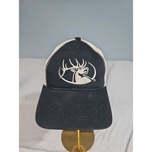 RMEF Rocky Mountain Elk Foundation Black/Tan Mesh back Snap-Back Hat New